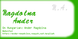 magdolna ander business card